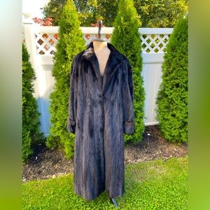 Womens vintage long fur (mink) coat